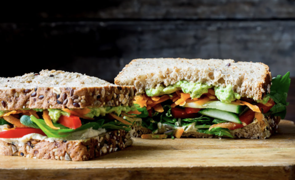 Veggie and Avocado or Hummus Sandwich - Revitalize Health and Wellness